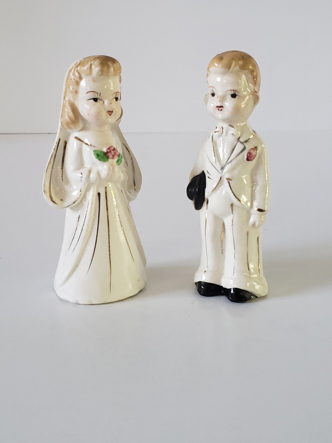 Bride and Groom Salt and Pepper Shakers Wedding Party Shower Etsy