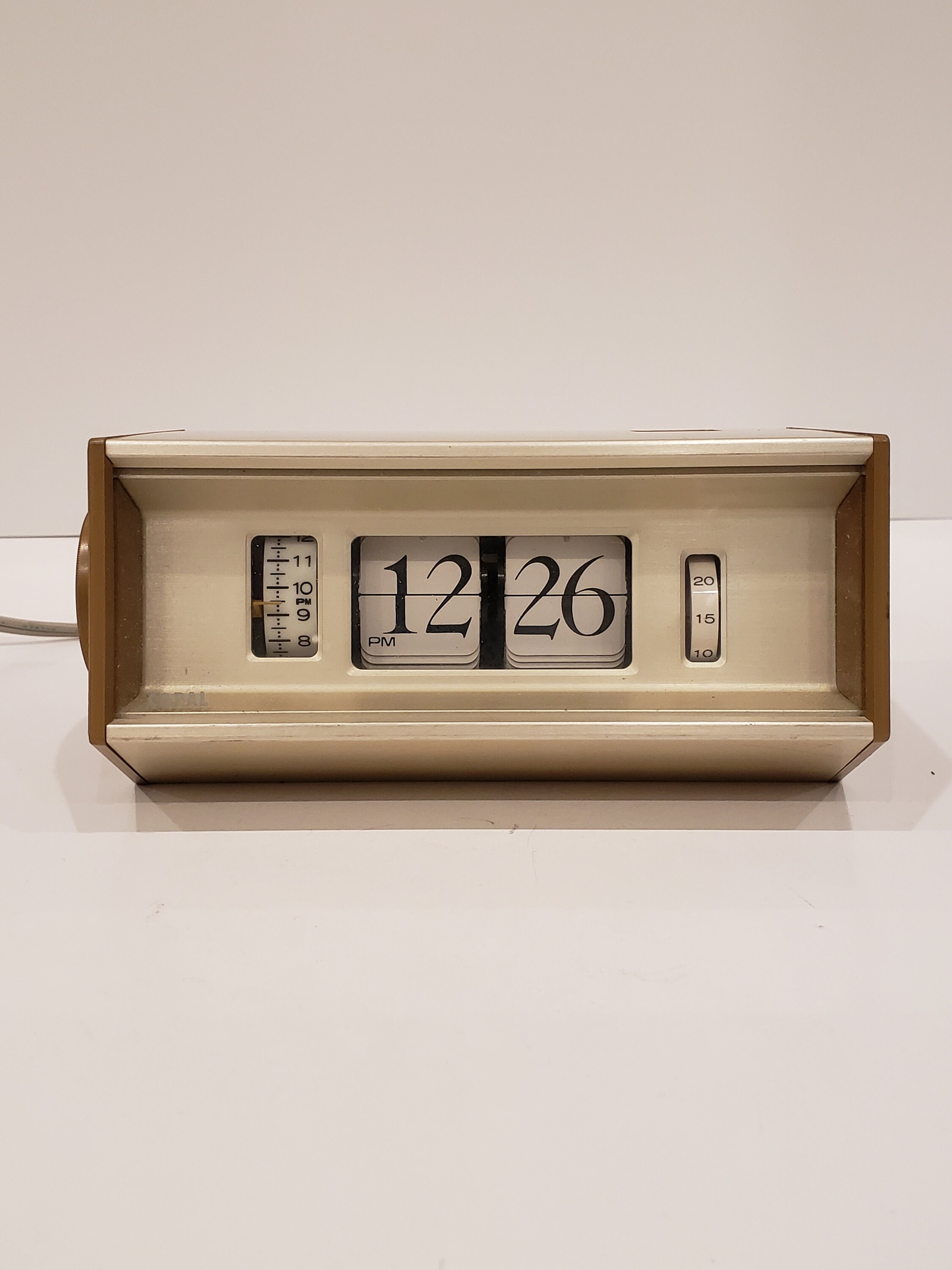 Copal Flip Card Clock Mcm Mid Century Modern Neutral Knick Etsy