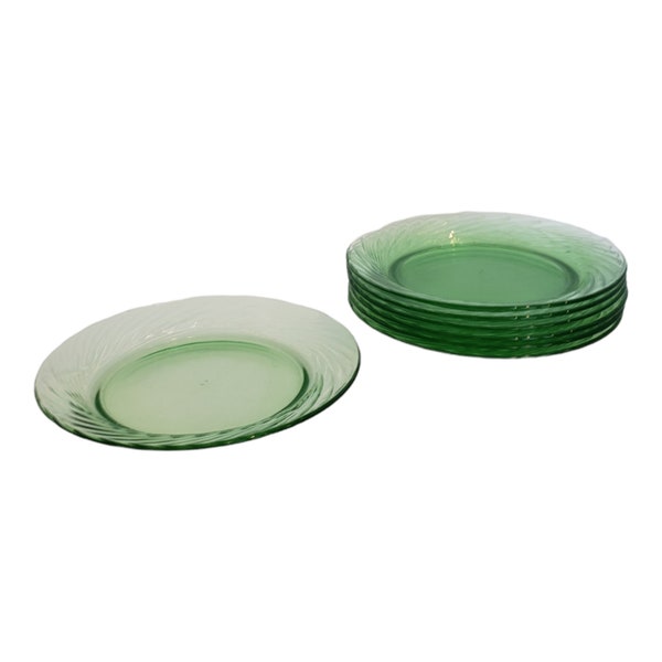 Pyrex Green Glass Plates Etsy