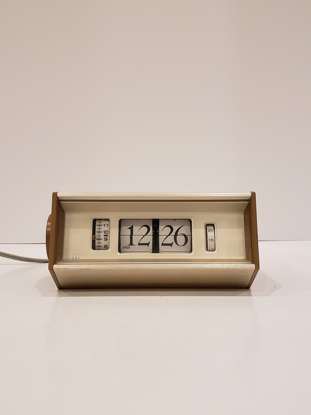 Copal Flip Card Clock Mcm Mid Century Modern Neutral Knick Etsy