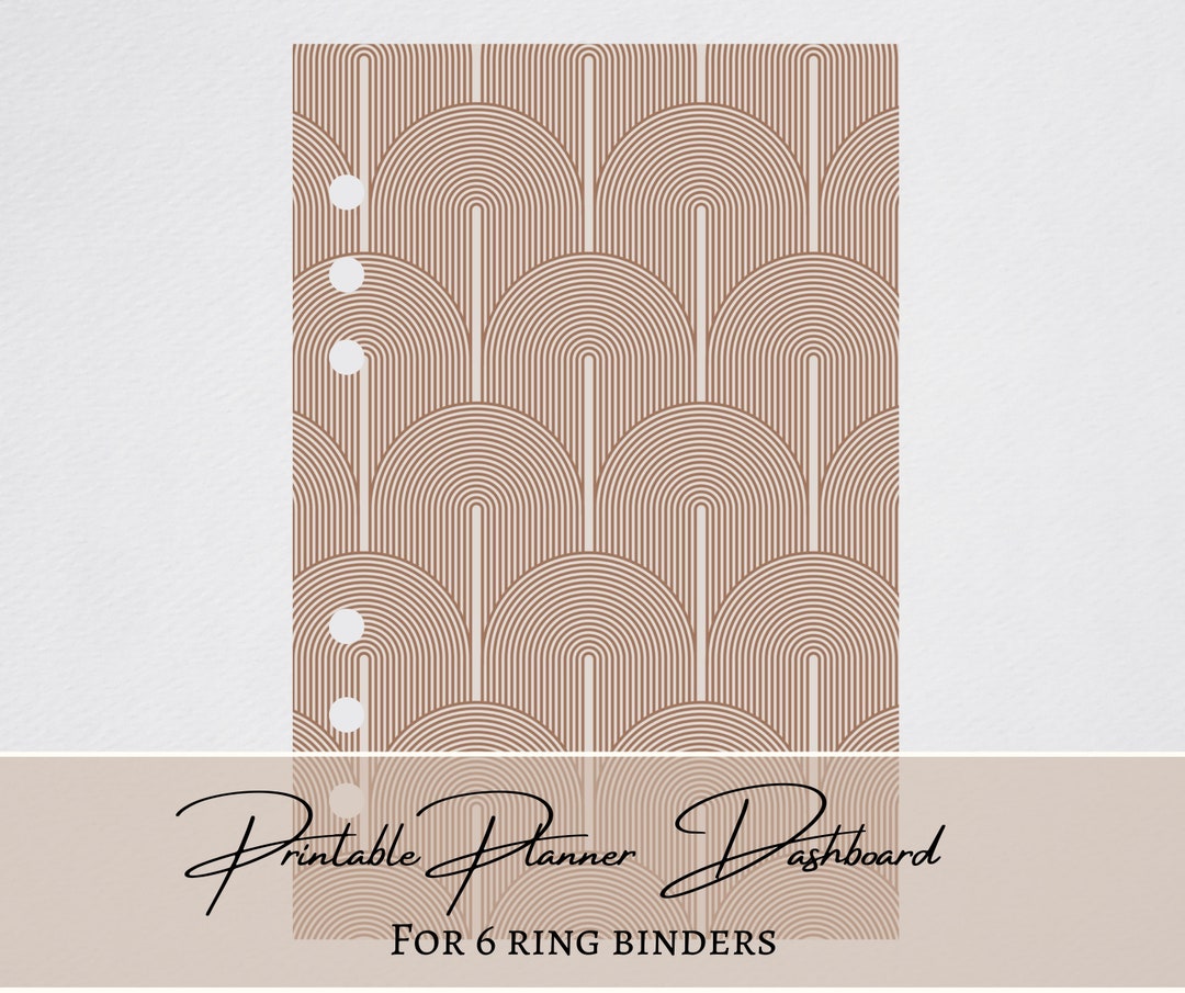 Dusty Pink Arches Printable DIY 6 Ring Binder Planner Etsy