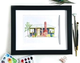 Custom Home Portrait: moving gift, commemorate an old home, or celebrate your new one.