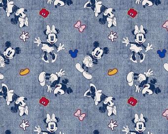 Space Mission Cotton Fabric BTY 1 Yard Mickey /& Donald Race to Space