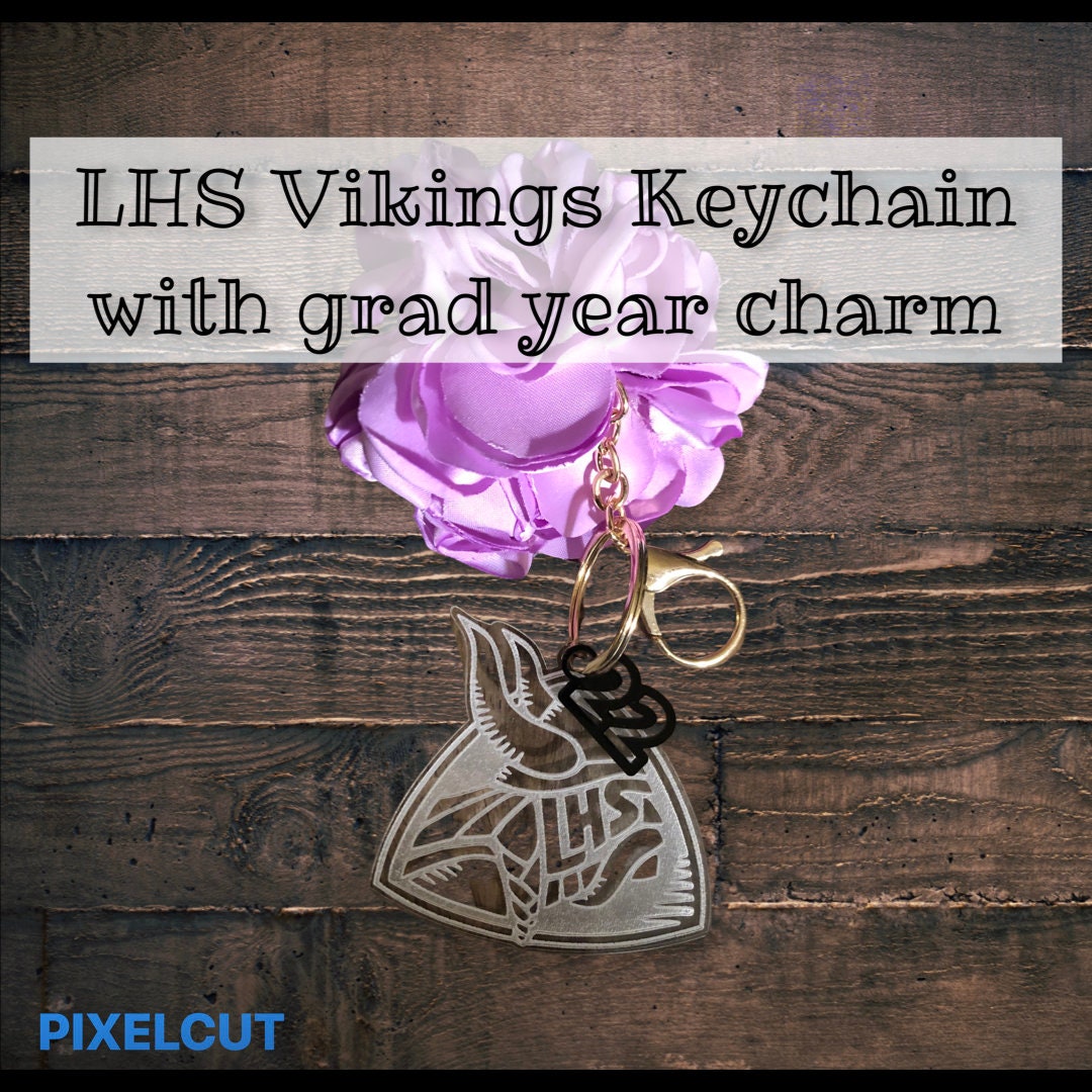 Custom School Mascot Keychain With Graduation Year Charm and Tassel ...