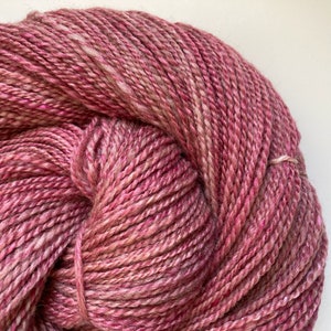 Cotton Candy: 337 yards fingering weight wool/silk/alpaca/tencel hand spun yarn from hand blended fibres