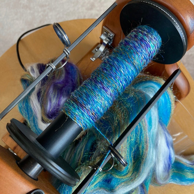 Under the Sea 245 yards sport weight handspun yarn.