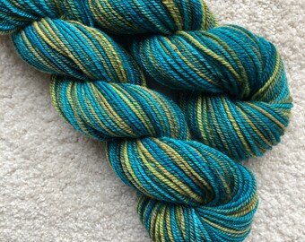 Set of 2 Merino/Yak/Silk fingering weight handspun, hand dyed yarn