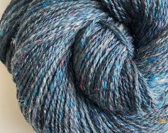 Nebula: 270 yards sport weight mixed fibre hand spun, hand blended yarn