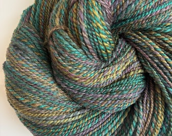Hand Spun BFL Wool Yarn: Summer's End Sport/DK Weight, 265 yds