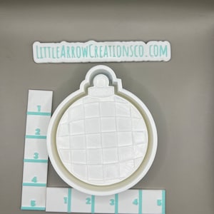 Checkered Christmas Ornament Silicone Car Freshie Mold