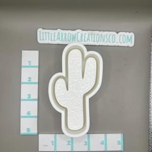 Leather Tooled Cactus Silicone Car Freshie Mold