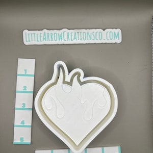 Flaming Heart Silicone Freshie Mold
