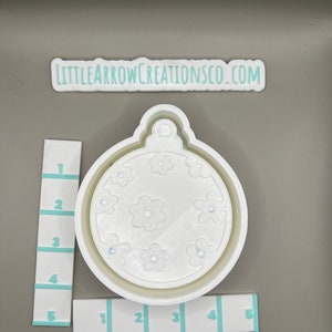 Floral Christmas Ornament Silicone Car Freshie Mold