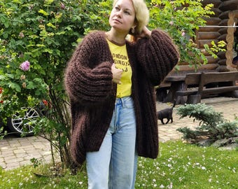 eaphi ALPACA MOHAIR CARDIGAN キャメル ALPACA MOHAIR CARDIGAN