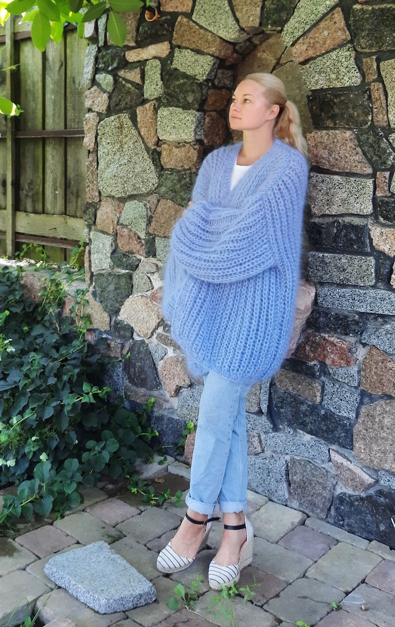 Chunky Oversized Mohair Cardigan Mohair Sweater Hand Knit Coat Blue Knitted Cardigan Fluffy Cardigan Fuzzy Cardigan - Etsy Chunky Oversized Mohair Cardigan Mohair Sweater Hand Knit Coat Blue Knitted Cardigan Fluffy Cardigan Fuzzy Cardigan - Etsy