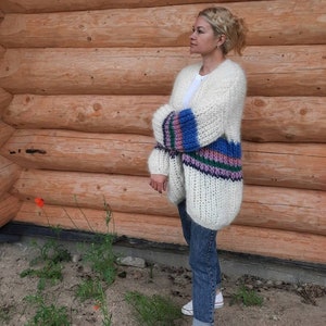 Chunky knit mohair jacket