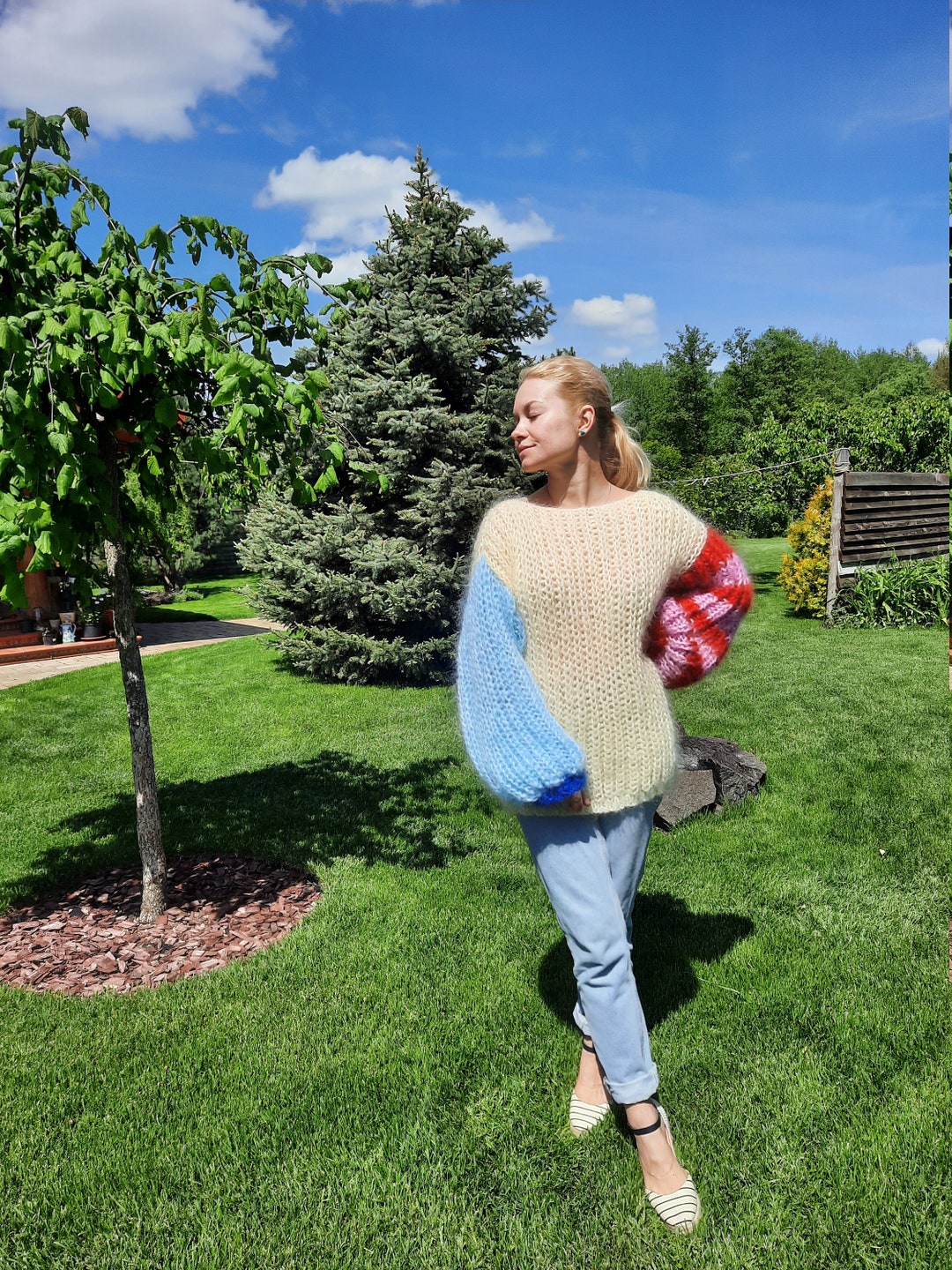 Soft Net Mohair and Wool Sweater main image 1