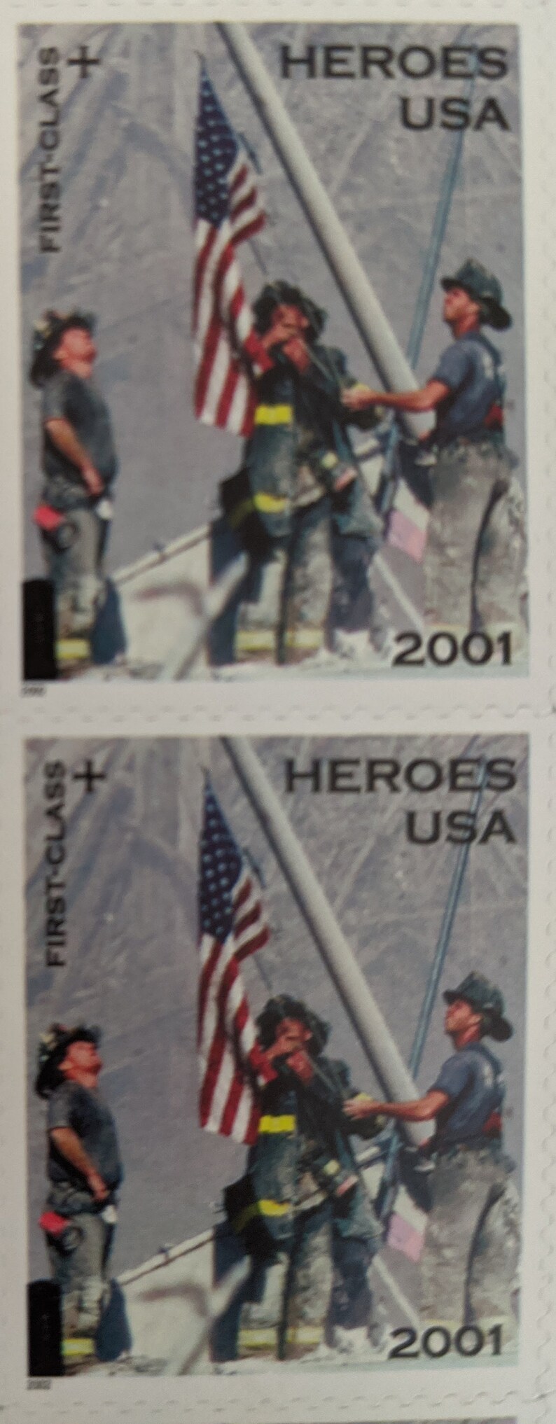 Heroes USA 9 11 Postage Stamps America Responds Full Sheet Etsy Il Hnvg