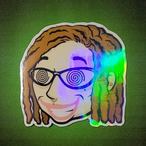 Adesivo emote olografico per appassionati di chimica O'Shade