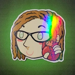 Adesivo emote olografico O'Shade I Heart U