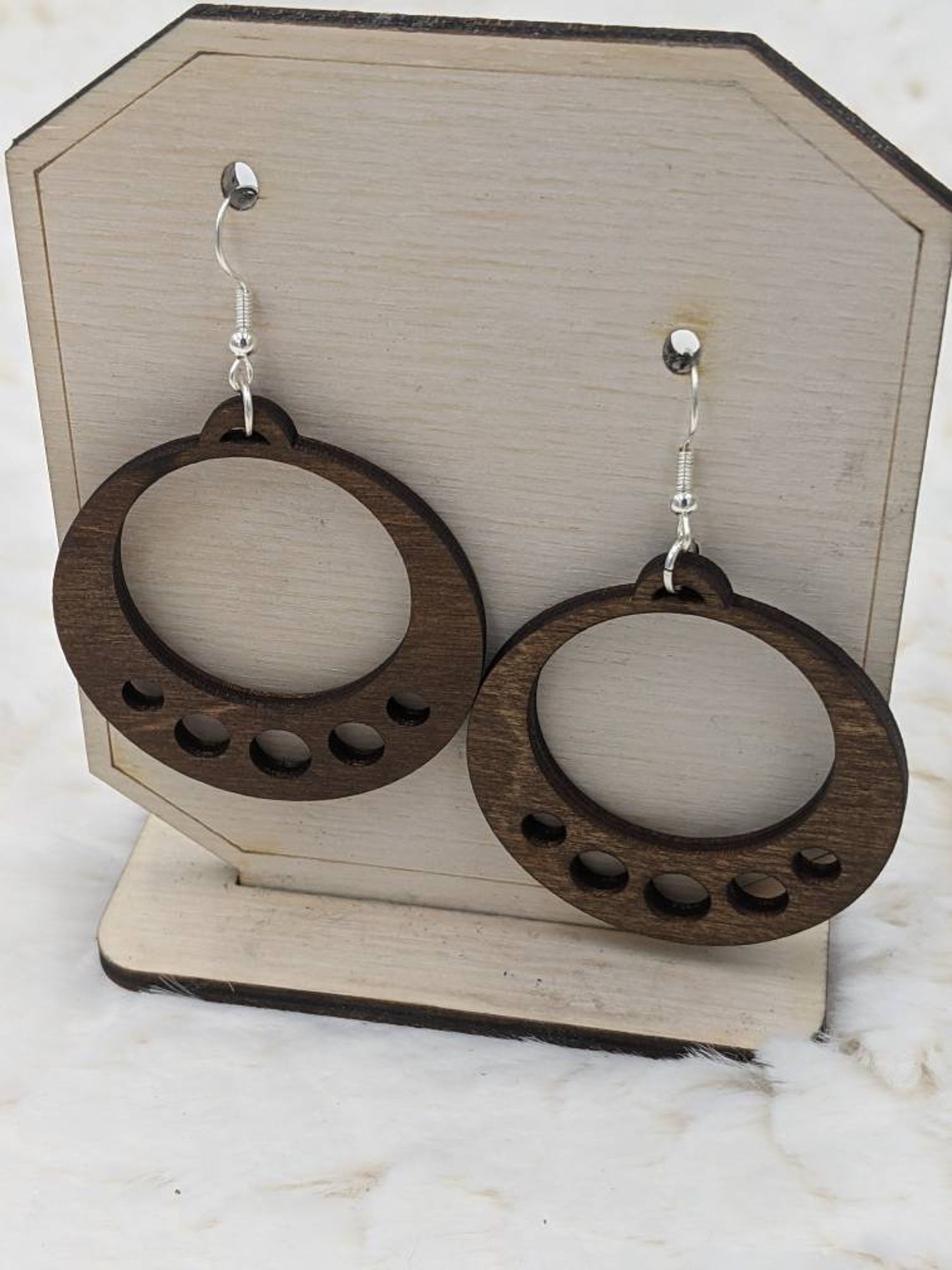 Birch wood stained walnut laser cut essential oil diffuser Etsy