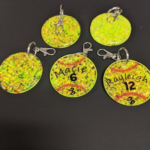 Softball bag tags