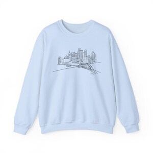 Unisex Crewneck, Pittsburgh Cityscape Pullover - Heavy Blend Fabric | Cotton Polyester Mix | XS-XXL image 7