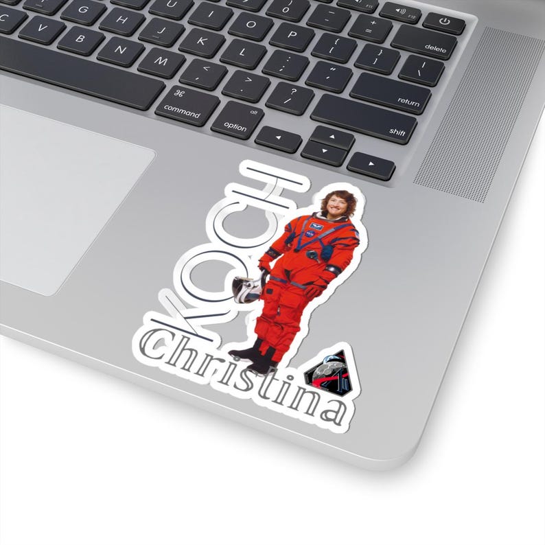 Kiss Cut Astronaut Sticker: Retro Space Suit Portrait - Glossy Vinyl, Scratch-Resistant Finish, Indoor Use image 5