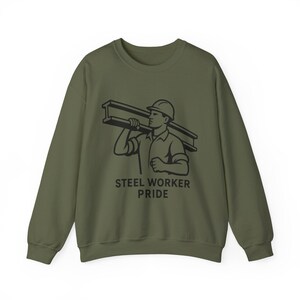 Sudadera unisex de cuello redondo para trabajadores siderúrgicos, diseño Pittsburgh Pride (mezcla gruesa 50 % algodón, tallas S-5XL) imagen 5