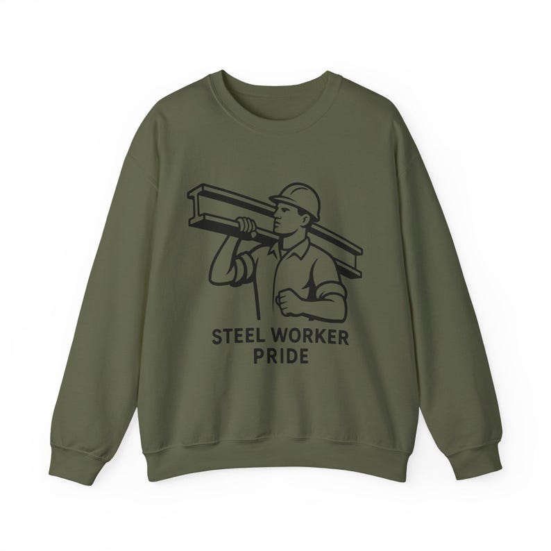 Sudadera unisex de cuello redondo para trabajadores siderúrgicos, diseño Pittsburgh Pride (mezcla gruesa 50 % algodón, tallas S-5XL) imagen 5