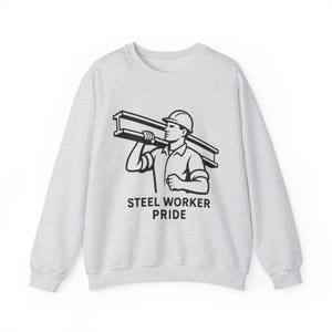Sudadera unisex de cuello redondo para trabajadores siderúrgicos, diseño Pittsburgh Pride (mezcla gruesa 50 % algodón, tallas S-5XL) imagen 1