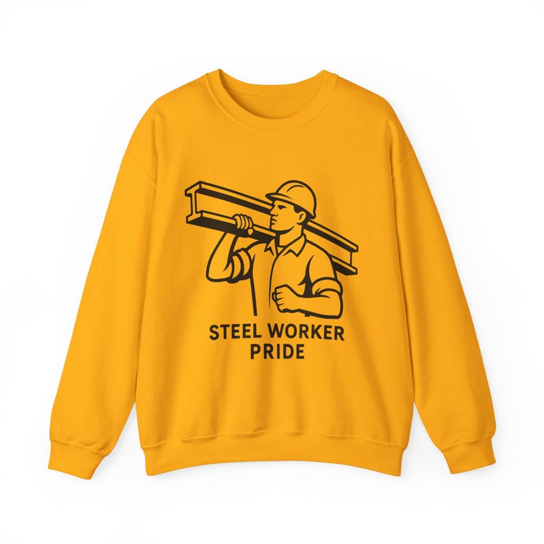 Sudadera unisex de cuello redondo para trabajadores siderúrgicos, diseño Pittsburgh Pride (mezcla gruesa 50 % algodón, tallas S-5XL) imagen 4