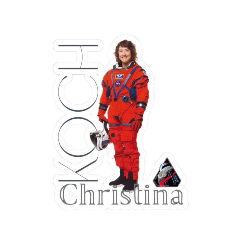 Kiss Cut Astronaut Sticker: Retro Space Suit Portrait - Glossy Vinyl, Scratch-Resistant Finish, Indoor Use image 10