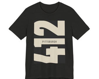 412 Vintage Pittsburgh - Camiseta unisex de manga corta