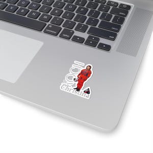 Kiss Cut Astronaut Sticker: Retro Space Suit Portrait - Glossy Vinyl, Scratch-Resistant Finish, Indoor Use image 11