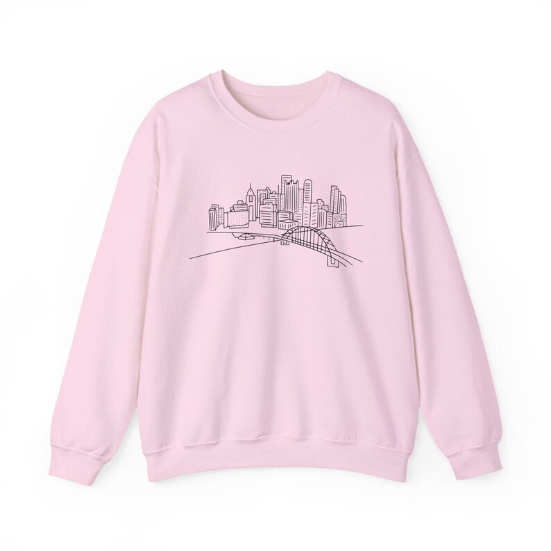 Unisex Crewneck, Pittsburgh Cityscape Pullover - Heavy Blend Fabric | Cotton Polyester Mix | XS-XXL image 9