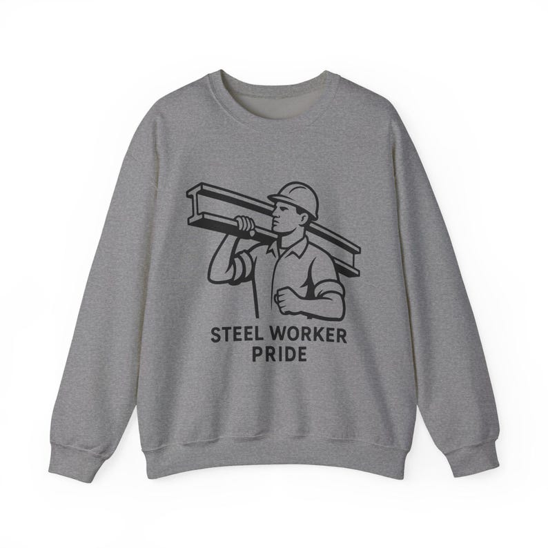 Sudadera unisex de cuello redondo para trabajadores siderúrgicos, diseño Pittsburgh Pride (mezcla gruesa 50 % algodón, tallas S-5XL) imagen 6
