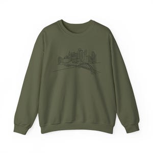 Unisex Crewneck, Pittsburgh Cityscape Pullover - Heavy Blend Fabric | Cotton Polyester Mix | XS-XXL image 5