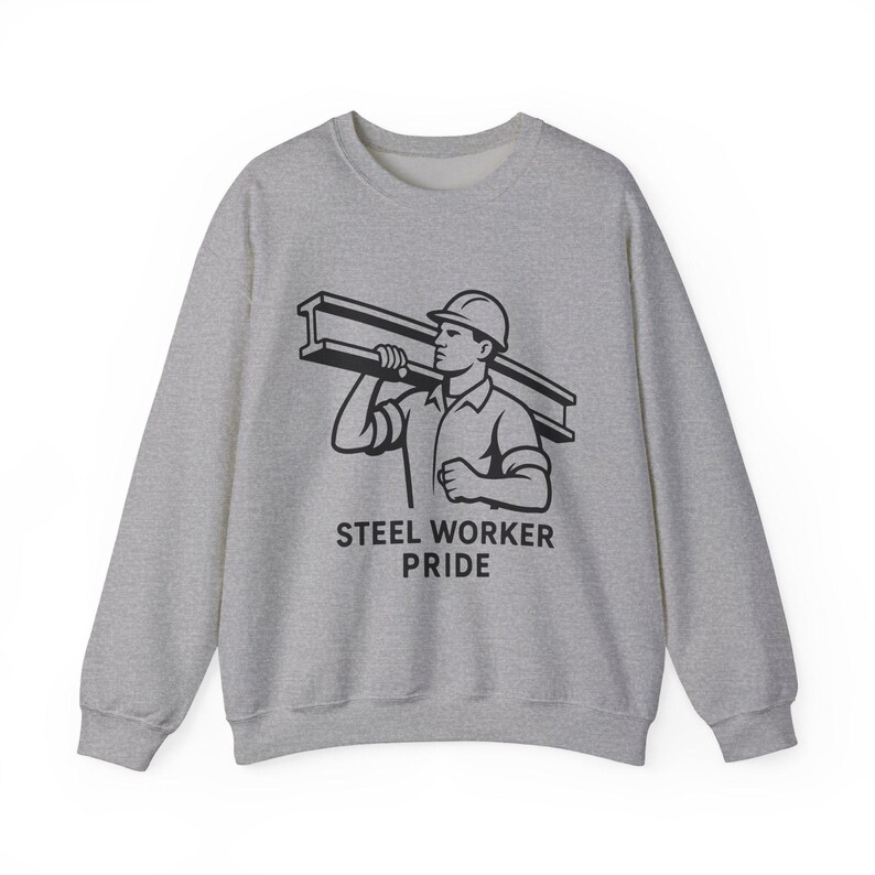 Sudadera unisex de cuello redondo para trabajadores siderúrgicos, diseño Pittsburgh Pride (mezcla gruesa 50 % algodón, tallas S-5XL) imagen 3