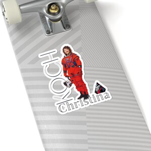Kiss Cut Astronaut Sticker: Retro Space Suit Portrait - Glossy Vinyl, Scratch-Resistant Finish, Indoor Use image 8