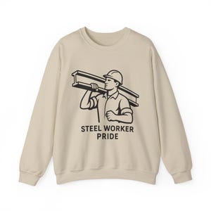 Sudadera unisex de cuello redondo para trabajadores siderúrgicos, diseño Pittsburgh Pride (mezcla gruesa 50 % algodón, tallas S-5XL) imagen 2