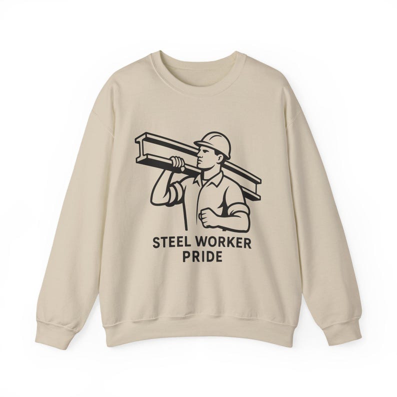Sudadera unisex de cuello redondo para trabajadores siderúrgicos, diseño Pittsburgh Pride (mezcla gruesa 50 % algodón, tallas S-5XL) imagen 2