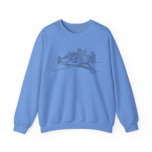 Unisex Crewneck, Pittsburgh Cityscape Pullover - Heavy Blend Fabric | Cotton Polyester Mix | XS-XXL image 8
