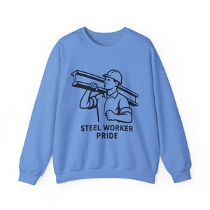Sudadera unisex de cuello redondo para trabajadores siderúrgicos, diseño Pittsburgh Pride (mezcla gruesa 50 % algodón, tallas S-5XL) imagen 8