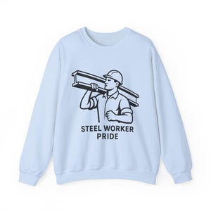 Sudadera unisex de cuello redondo para trabajadores siderúrgicos, diseño Pittsburgh Pride (mezcla gruesa 50 % algodón, tallas S-5XL) imagen 7