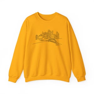 Unisex Crewneck, Pittsburgh Cityscape Pullover - Heavy Blend Fabric | Cotton Polyester Mix | XS-XXL image 4