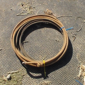 Used Cowboy Ropes Real Used Cowboy Lariat-lasso Rope-western Decor-farmhouse Decor-rope ...