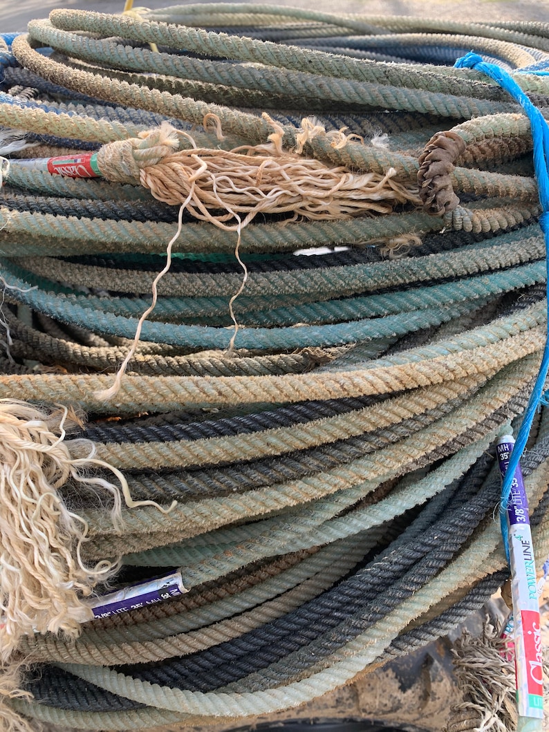 Used Cowboy Ropes Real Used Cowboy Lariat-lasso Rope-western Decor-farmhouse - Etsy