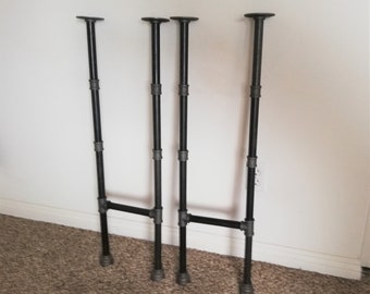 Pipe Legs KIT for Tabletop,Industrial  Iron Pipe Legs, Legs, Table Support, Long Table Legs,Table Base, Legs for a Bar Table,Furniture