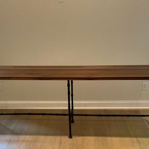Industrial table legs with 2 support legs in the middle and crossbar, Table legs, Black pipe table legs, Metal dinind table legs, Iron legs